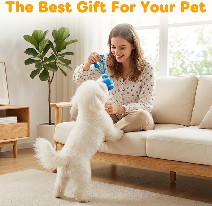 Zealburst Interactive Pet Toy, 360° Auto Rolling Moving Toy for Dogs and Cats, Alleviate Boredom (Orange)