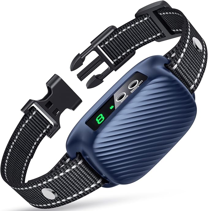 Dog Bark Collar, Smart Bark Collar with 8 Sensitivity Levels for Large Medium Dogs, Auto Rechargeable No Bark Collar with Beep Vibration Modes, Waterproof Anti Barking Collars-K06