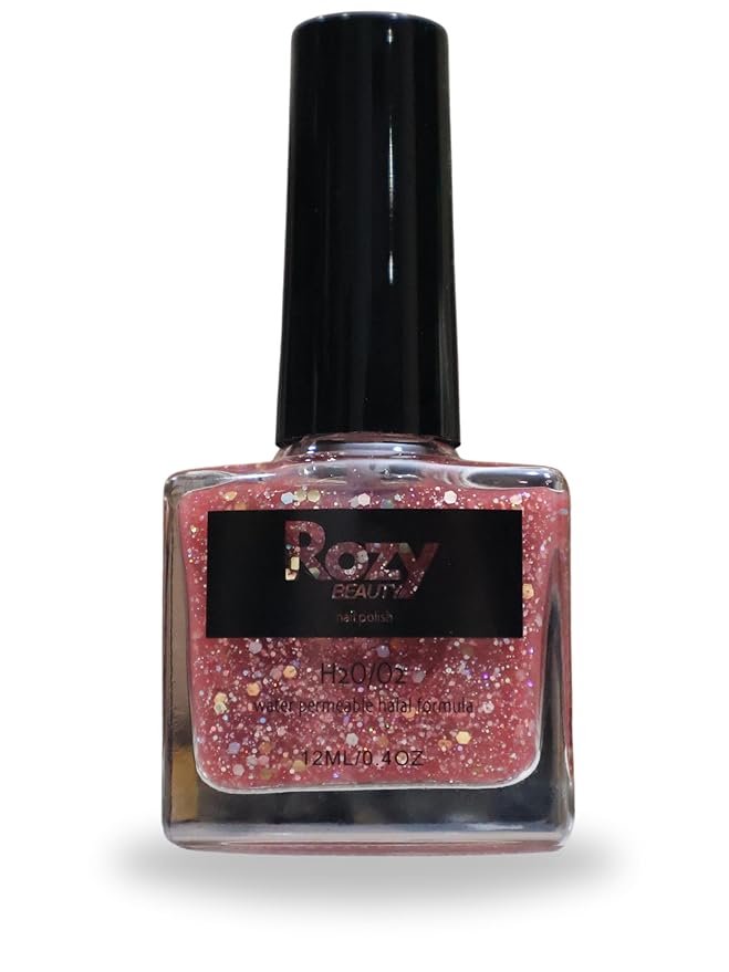 Halal-Certified, Wudu Friendly, Water Permeable, Breathable, and Fast Drying Nail Polish (Glimmer, 12 ml)