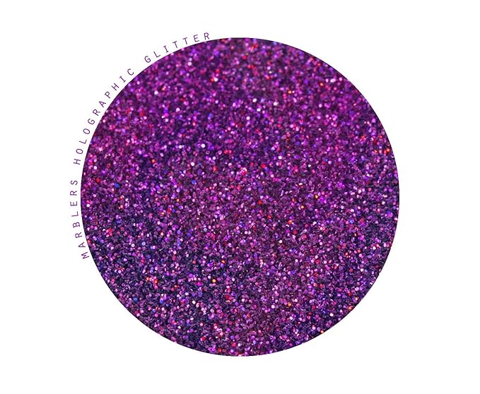 MARBLERS Holographic Face & Body Glitter [Holo Magenta] 0.18oz (5g) | Fine | Non-Toxic | Vegan | Cruelty-Free | Festival, Rave & Party Makeup | Eye, Hair, Nail Polish, Eyeshadow | Nail Art | Gel Nail