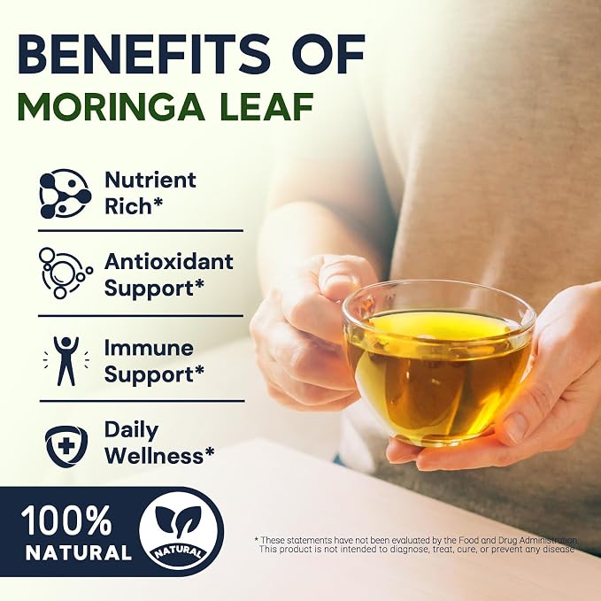Moringa Leaf Tea - Caffeine Free, 100 Teabags