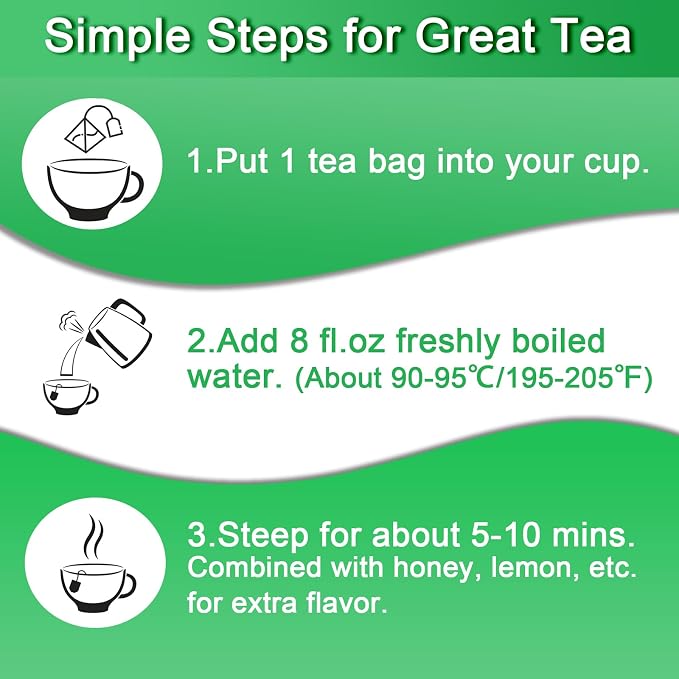 FullChea - Spearmint Tea Bags, 40 Teabags, 1.5g/bag - Premium Spearmint Leaves - Non-GMO - Caffeine-free - High in Antioxidant & Support Digestion (Pack of 2)