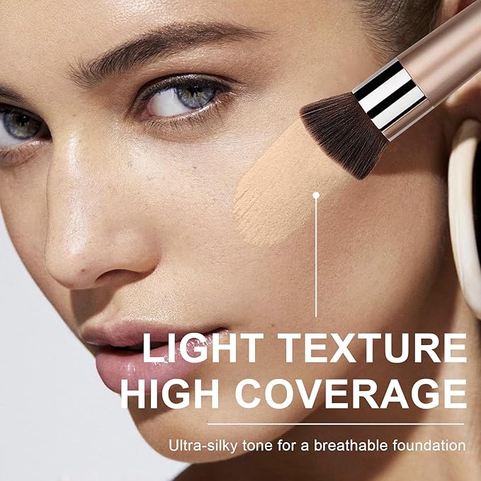 AirBrush Foundation Spray With Airbrush Primer, Silky Mist Foundation Spray Makeup, Full Coverage Foundation for Smooth Radiant, Formula Breathable Lightweight Hydrating (03 Nude)