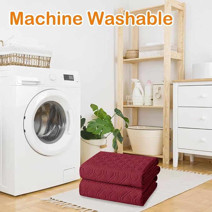 Waterproof Dog Bed Blanket - Soft Pet Blanket & Sofa Cover for Dogs | Reversible Washable Furniture Protector, Couch Covers for Pets (40x70 Inch, Wine Red/Beige)