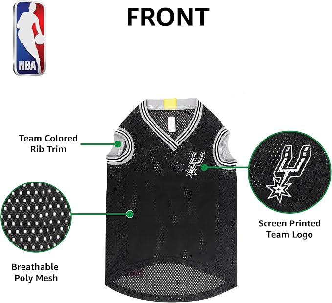 NBA SAN ANTONIO SPURS DOG Jersey, Medium - Tank Top Basketball Pet Jersey