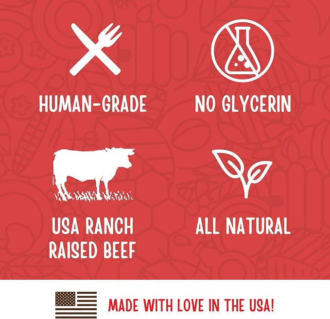 Full Moon® Beef Jerky Dog Treats 11 oz | Human Grade, No corn, No wheat, No soy, Glycerin Free, Made in the USA