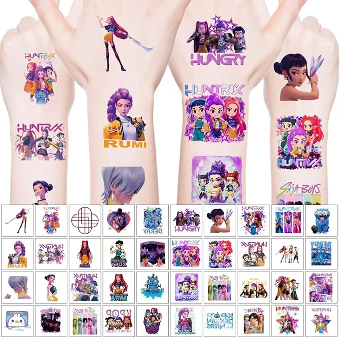 50Pcs Temporary Tattoos for Kids Decal Temporary Tattoos Body Stickers for Birthday Party Decorations,DIY Activity Supplies
