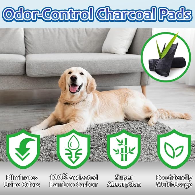 Dogcator Charcoal Puppy Pads Extra Large 30"x36", 30 Count Super Absorbent Pee Pads for Dogs, Disposable Urine Bed Underpads for Doggy, Thicken XXL Disposable Pet Underpads, Piddle Pee Sheets