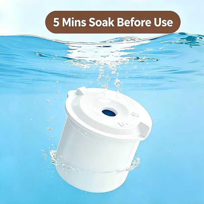 Replacement Glass Cat Water Fountain Filter 6+3+3 Pack, Suitable for Pet Fountain Model: Glass/Ceramic Series PF-01, Contains 6 Filters & 3+3 Pump Sponges, Multi-Layer Filtration, Cat Fountain Filters