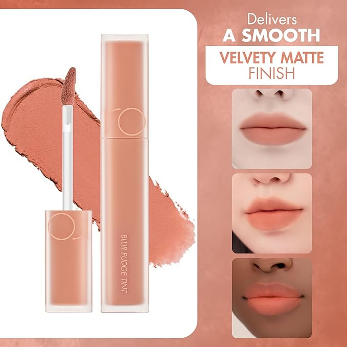 rom&nd BLUR FUDGE TINT 13 COOLING UP - K-Beauty Soft Matte Lip & Cheek Cream for Blurred Effect, Long-Lasting & Non-Drying Velvety Finish