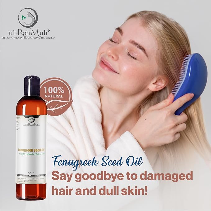 Premium Egyptian Organic Fenugreek Carrier Oil - Cold Pressed, USDA Certified, Pure & Unadulterated - Perfect for Hair, Skin Care & Aromatherapy - 100% Natural - 8 fl oz