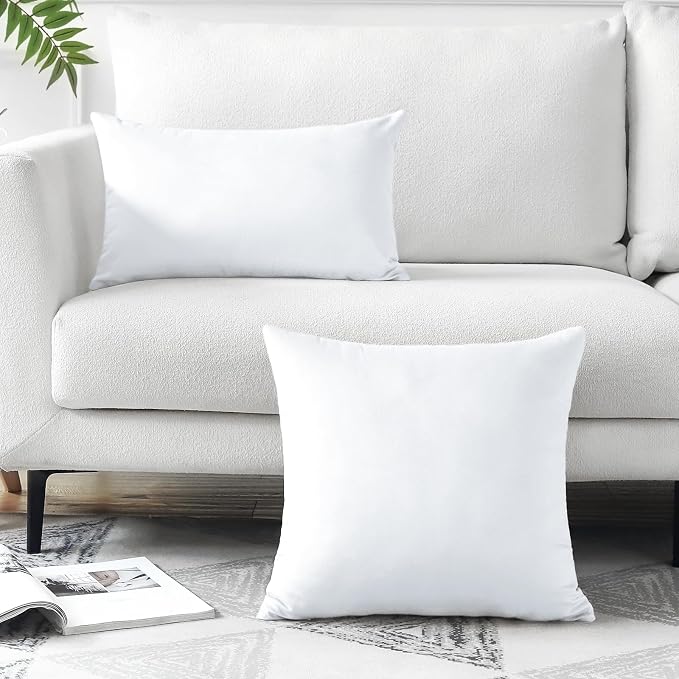 Artscope Set of 1 Luxury Velvet Pillow Covers ONLY Cover Decorative Rectangle Pillowcases Soft Solid Cushion Cases for Couch Sofa Bedroom Car Decor 12x20 Inch White (ONLY Cover)