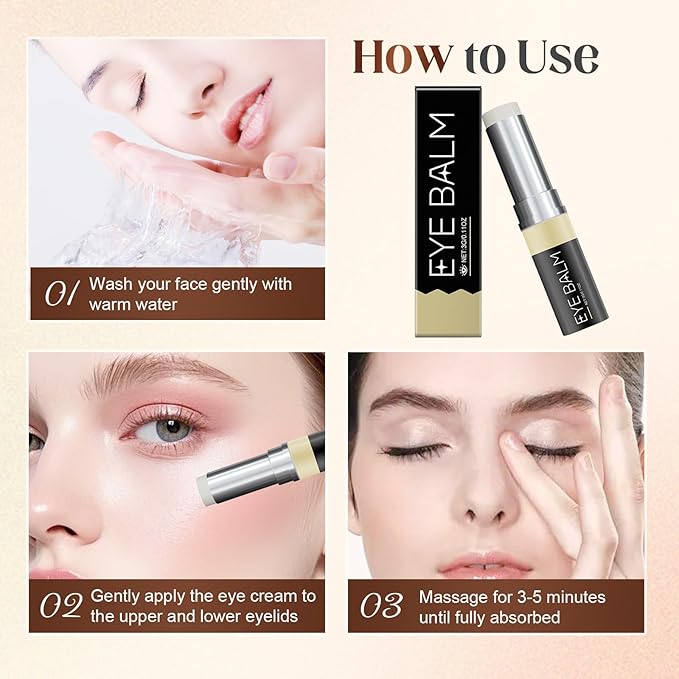 For Eye Bags, 2025 New Lightweight Retinol Eye Balm Serum for Daily Use, Gentle Under Eyes Treatment for Mature Skin, Eyes Moisturizer for All Skin (0.04 Ounce (Pack of 1), 3PCS)
