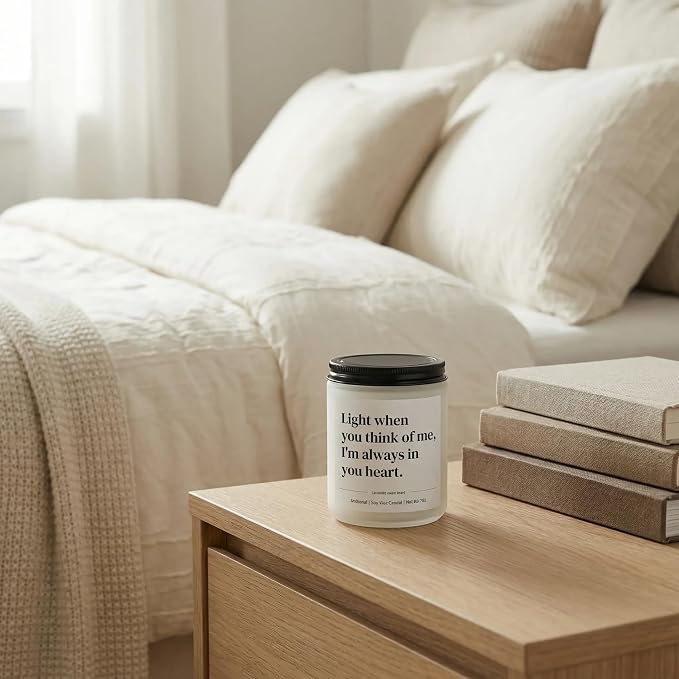 Sympathy Gifts for Loss of Loved One, Memorial Gifts for Mom Dad Grandpa Grandma -7oz Lavender Scented Soy Wax Candle, Bereavement, Grief, Think of You, Miscarriage, Get Well Candle for Women Men