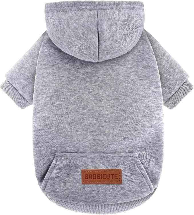 1 Pack Dog Hoodie Warm Hood Dog Sweater Cold Weather Small Dogs Sweatshirt Comfort Pet Clothes for Small Medium Dogs with Pockets Cats Chihuahua Clothes for Male Female Girl Boy Sporty Daily Wear