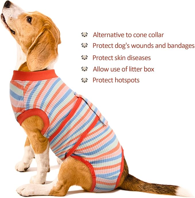 Kuoser Recovery Suit for Dogs Cats, Soft Dog Surgery Suit Female Male Spay | Professional Dog Onesie for Surgery, Substitute E-Collar & Cone, Prevent Licking Dog surgical suit Pet Neuter Suit