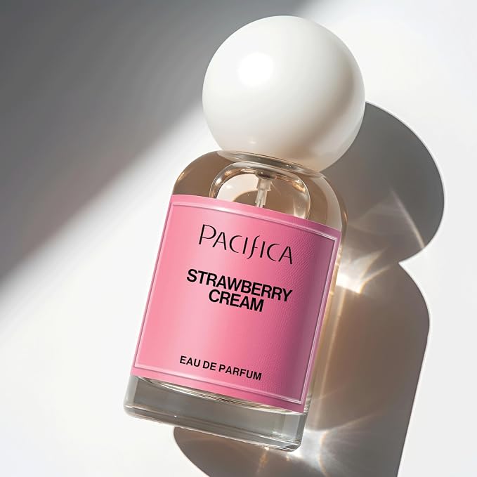 Pacifica Strawberry Cream Perfume for Women – Fruity Floral Eau de Parfum Spray with Strawberry, Vanilla, Jasmine & Sandalwood Notes, Long Lasting, Clean Beauty, 1 fl oz
