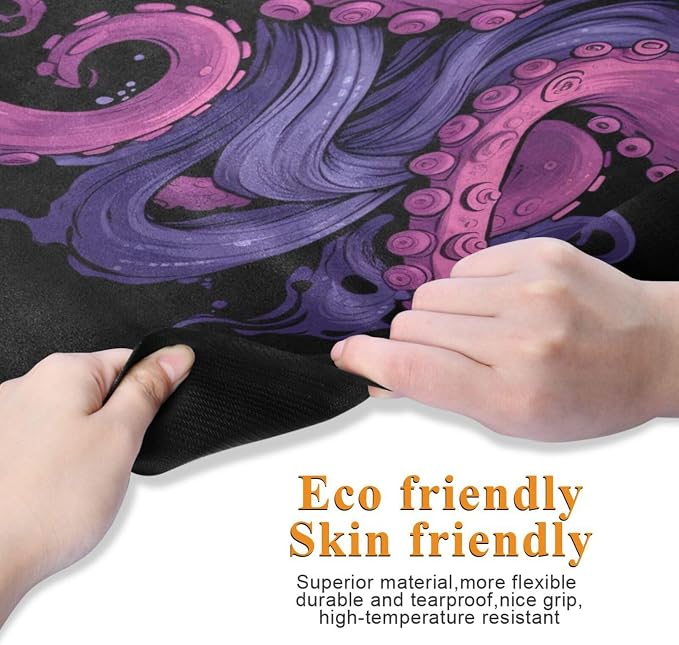Skull Yoga Mat for Women Men 71" x 26" Non Slip Exercise & Fitness Mat 1mm Thick Workout Mat for Yoga, Pilates, Come with Storage Bag