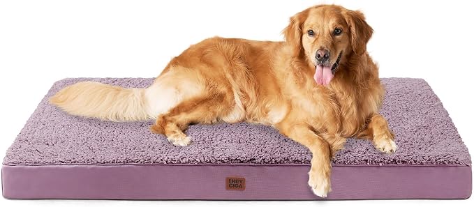 EHEYCIGA Orthopedic Dog Bed Extra Large with Removable Washable Cover, 44IN | Egg Crate Foam Support, Durable Oxford fabric, Non-Slip Bottom, Machine Washable, Soft Waterproof Plush Pet Bed Mat For Crate