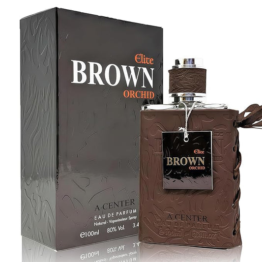 A CENTER Elite Brown Orchid Cologne for Men/Eau de Parfum Natural Spray 3.4 Fl Oz Perfume Suitable for All Skin Type Men Fragrance Daily Used