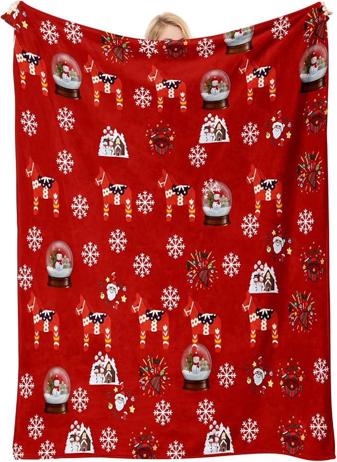 COMFAR Cute Christmas Blankets and Throws for Adults/Women/Boys/Kids, Holiday Fleece Throw Blanket for Couch/Sofa, Holiday Decor, Christmas Decorations/Gifts 40"x 60"