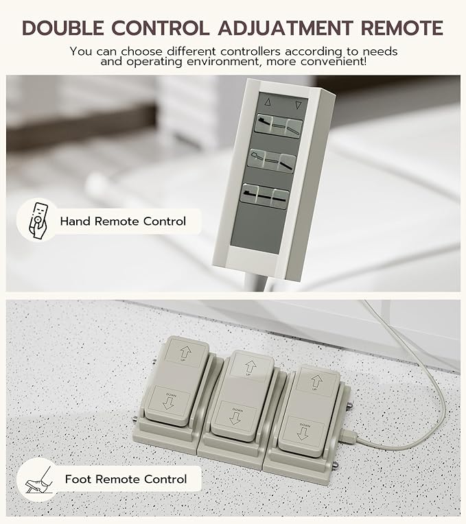 VARONXE Icoget Fully Electric Esthetician Bed, 3 Motors Massage Table Tattoo Facial Chair, 4-Section Adjustable Tteatment Table for Spa, Waxing, Microblading, Beauty, Includes Stool, White