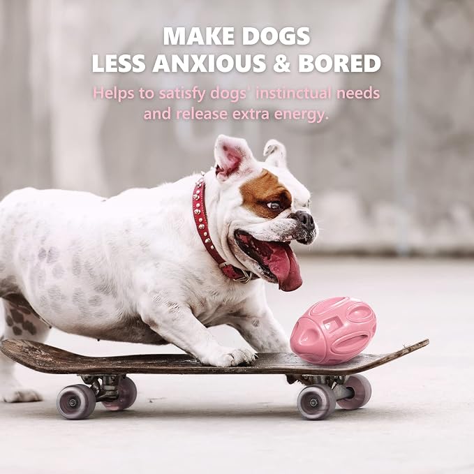 EASTBLUE Dog Toys for Aggressive Chewers, Indestructible Squeaky Football