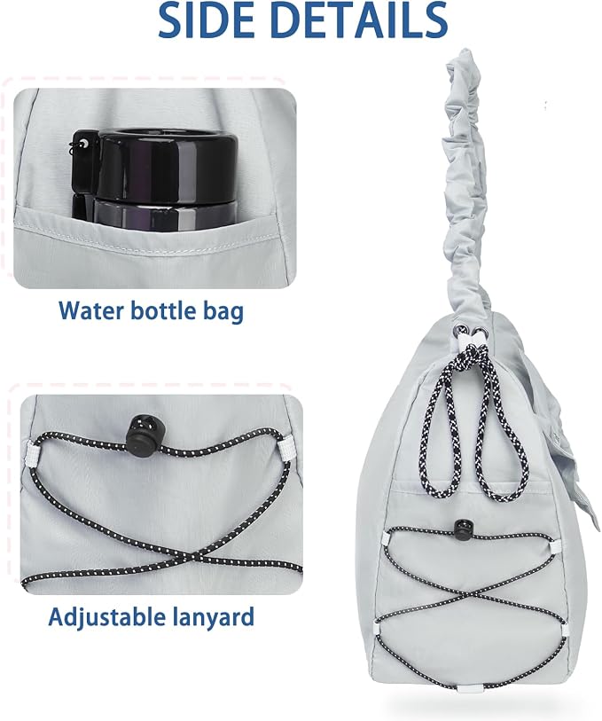 LARIPOP Yoga Bag for Women, Gym Duffel Bag with Shoe Compartment, Wet Dry Separate Pocket, Adjustable Yoga Mat Holder, Travel Weekender Carry On Overnight Bag