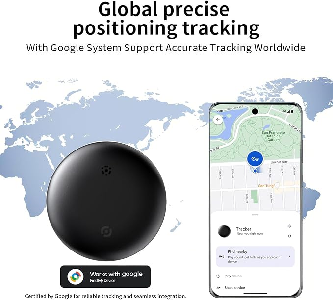 GPS Cat Tracker with Collar, Smart Tracker for Cats - No Subscription | Waterproof | Real-Time Tracking | 365-Day Battery Life, Pets Locator for Small Dogs, Cat Anti-Lost Device (Android Only)