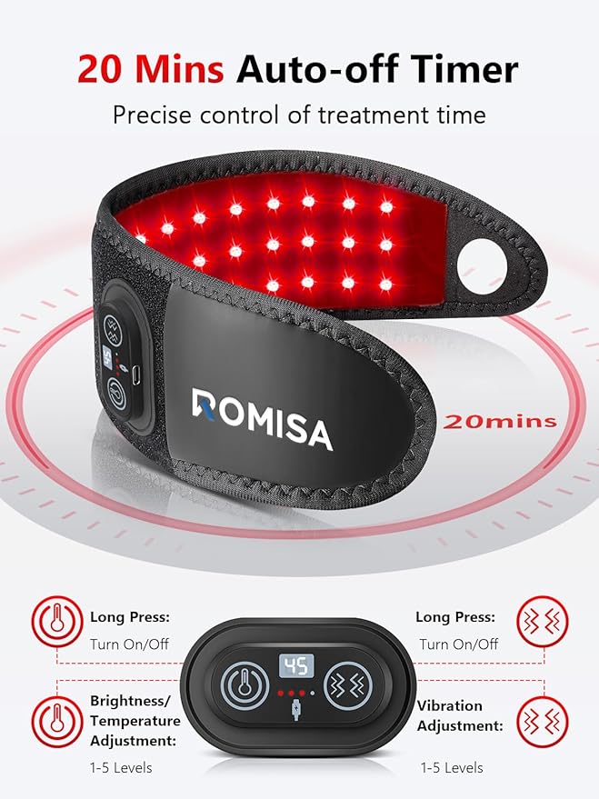 Red Light Therapy for Hand Wrist, 3000mAh Wireless Controller, Near Infrared Light Therapy Wrist Brace & Red Light Therapy Wrist Wrap Pad for Faster Recovery