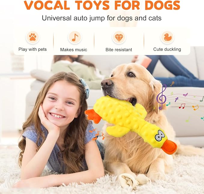 Indestructible Dog Toy for Aggressive Chewers, Durable Stuffed Squeaky Dog Toys for Small Medium Large Dogs, Interactive Chew Teething Puppy Toy for Indoor Outdoor Play (Green)