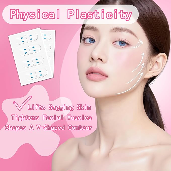 Face Tape Lifting Invisible - Eye Facelift Tape for Face Invisible - Instant Lift Stickers for Sagging Skin, Wrinkles, Double Chin, Neck, Eyes (Transparent)