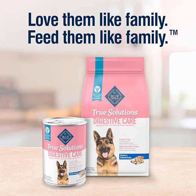 Blue Buffalo True Solutions Digestive Care Chicken Dry Dog Food, 24 lb | Adult Formula, Clinically Proven Prebiotic Fiber, Veterinarian Formulated
