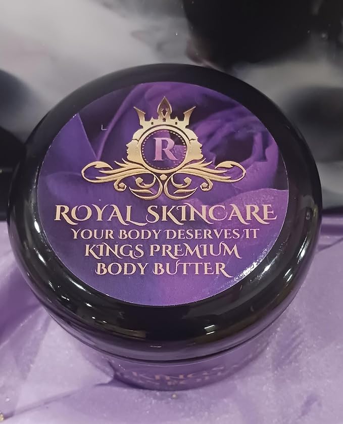 Dare To Roll, Royal Skincare Kings Premium Body Butter for Men - Hydrating Skincare for Men with Dry Skin, Uneven Skin Tone, Reducing Wrinkles, Restoring Skin Appearance, 8 oz, 12 oz (12 oz)