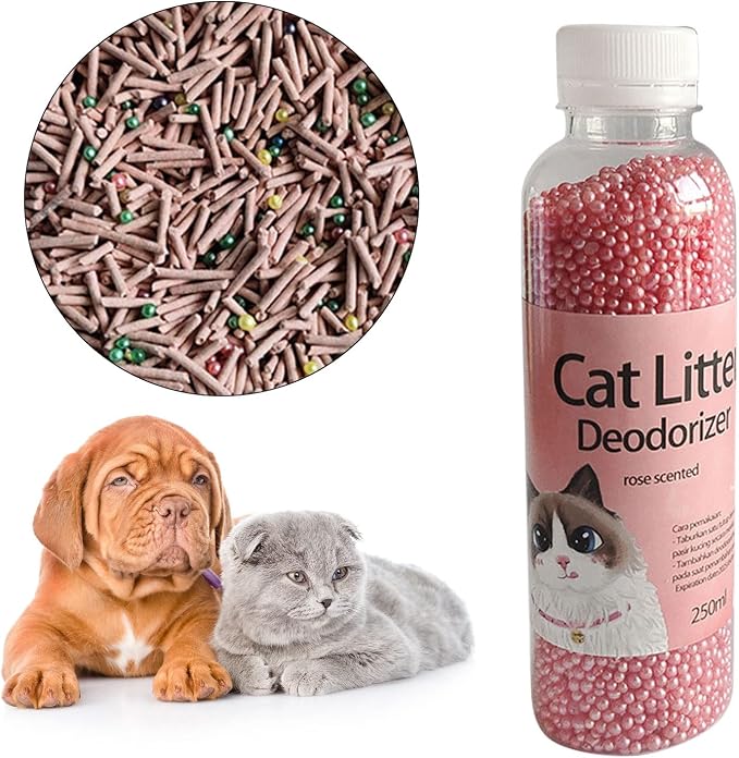 Cat Litter Deodorizer Litter Box Odor Beads Active Carbon Natural-Extract for Home 8 Ounces
