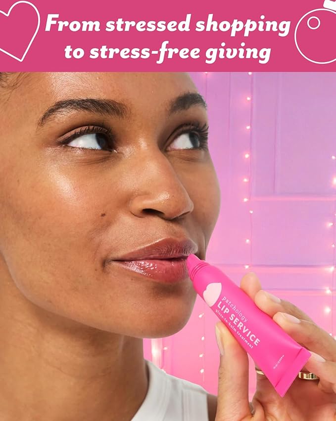 Patchology Lip Gloss for Women - Hydrating Gloss with Aloe, Honey & Goji Berry Oil, Moisturizing Treatment for Cracked Lips, Christmas Gifts for Women & Stocking Stuffers for Teen Girls (Clear, 15ml)