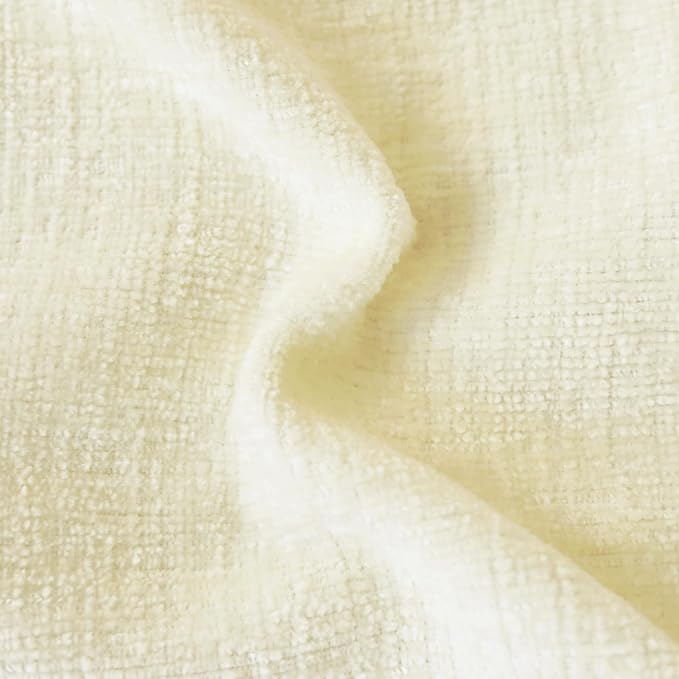 CaliTime Decorative Couch Throw Pillow Covers 22 X 22 Inches Beige | Pack of 2, Cozy Chenille Cushion Cases for Sofa Bed Living Room Farmhouse Home