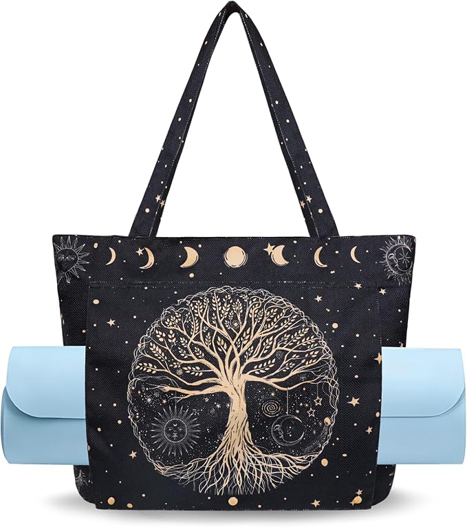 Yoga Mat Bag Yoga Bags and Carriers Fits All Your Stuff Yoga Tote Bag with Zipper Pocket Yoga Mat Carrier Pilates Bag Take in Out Mat Easily