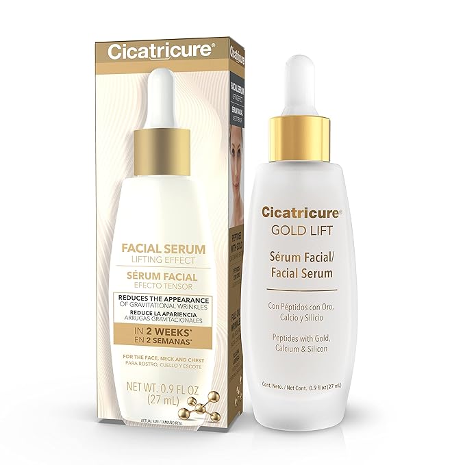 Cicatricure Gold Lift Facial Serum with Lifting Effect for Face, Neck & Chest, Anti Aging Skin Care, Hydrating, Firming & Tightening, Smoothes Facial Lines, 0.9 Oz