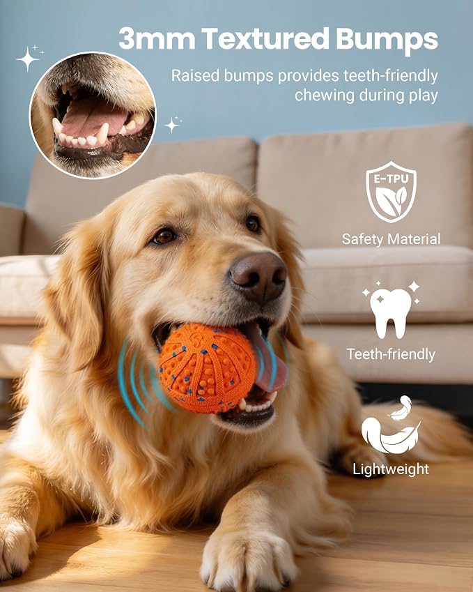Interactive Dog Toys with Teeth-cleaning Texture, Remote Control, 3 Modes