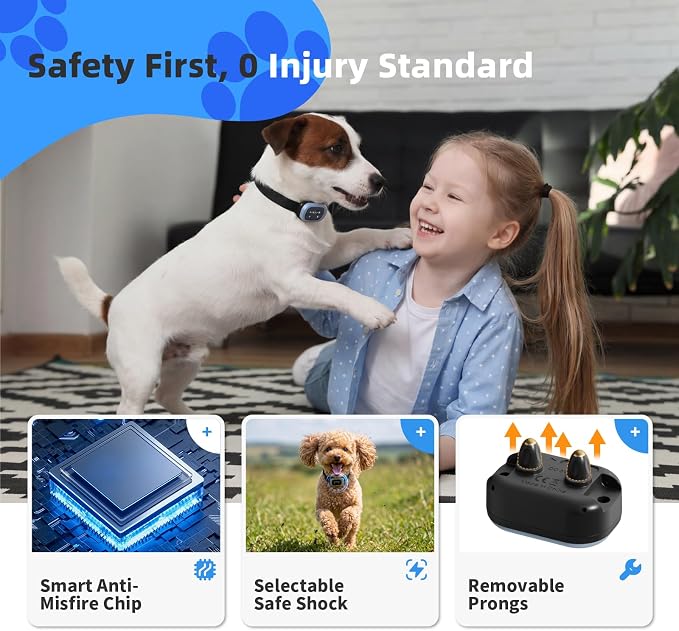 2026 Ultra-Small Bark Collar with Optional Shock, Vibration & Sound, Barking Record Collar for Small Dogs 5-15lbs, Only 1 * 1.7in & 0.8oz, Rechargeable, IPX7 Waterproof, 5 Sensitivity Levels (Blue)