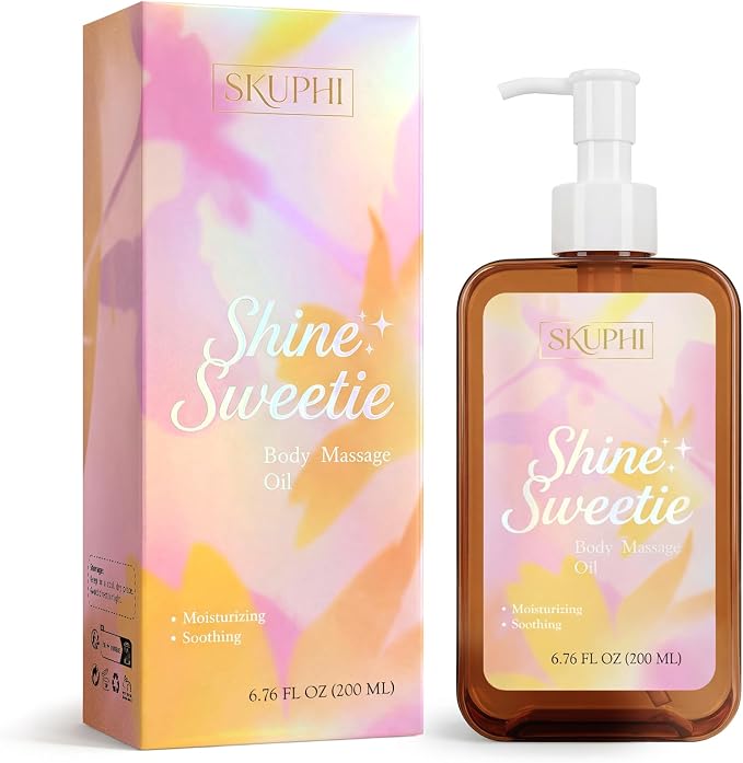 Body Oil for Massage, Lightweight Non Greasy Massage Oil for Relaxation & After Shower, Smooth Glide 6.76 Fl Oz (Floral)