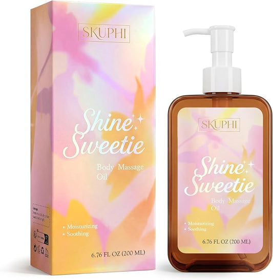 Body Oil for Massage, Lightweight Non Greasy Massage Oil for Relaxation & After Shower, Smooth Glide 6.76 Fl Oz (Floral)