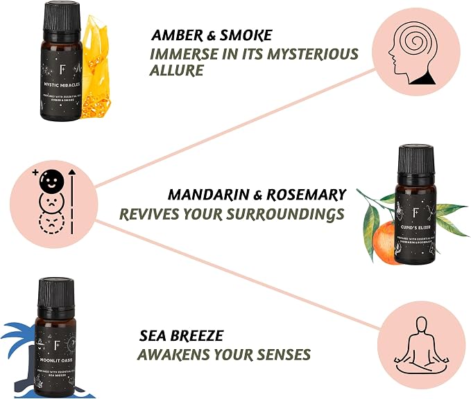 Folkulture Essential Oils for Diffuser Oil | Set of 6 Fragrance Oils for Diffusers | Palo Santo & Lavender Essential Oil | Diffuser Oils Scents for Home | Diffuser Essential Oils for Diffusers