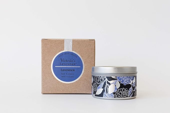 Lavender Luxury Scented Candles 8 Oz - Scented Candles for Home and Relaxation with Essential Oil, Ideal Soy Wax Aromatherapy, Made in the USA, Aesthetic & Romantic by Victoria's Lavender