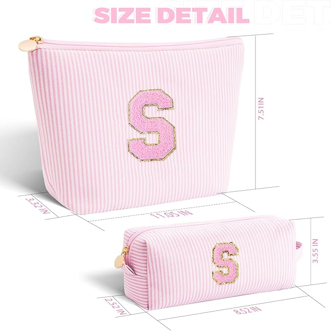 Gifts for Teenage Girls Birthday Gift for Girls - Makeup Bag Cosmetic Bag Teacher Gifts for 3 4 5 6 7 8 9 10 11 12 13 Year Old Girl Christmas Gift for Women - Pink,S
