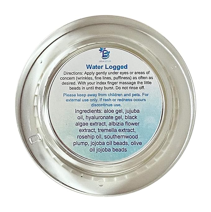 Diva Stuff Water Logged Under Eye and Facial Hydration Gel With Albiza Flower Extract, Tremella Extract, Hyaluronate and Black Algae