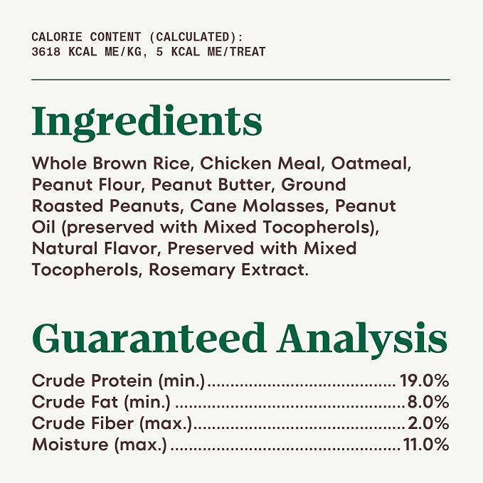 Nutro Crunchy Dog Treats with Real Peanut Butter, 16 oz | 5 calories per treat, natural ingredients, no corn, wheat, soy protein, low calorie, quality protein, ideal for training