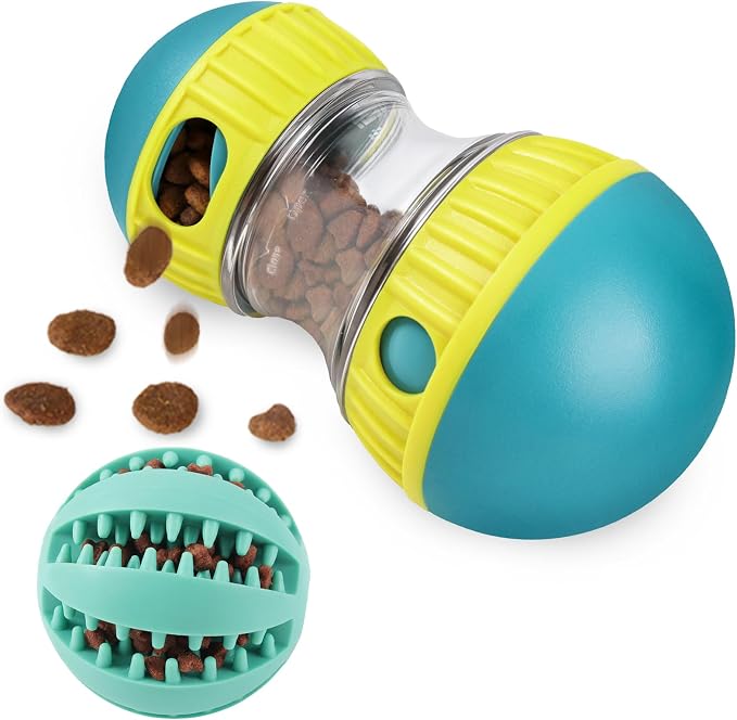 ETACCU Dog Puzzle Toy Adjustable Treat Dispensing Ball Slow Feeder Food