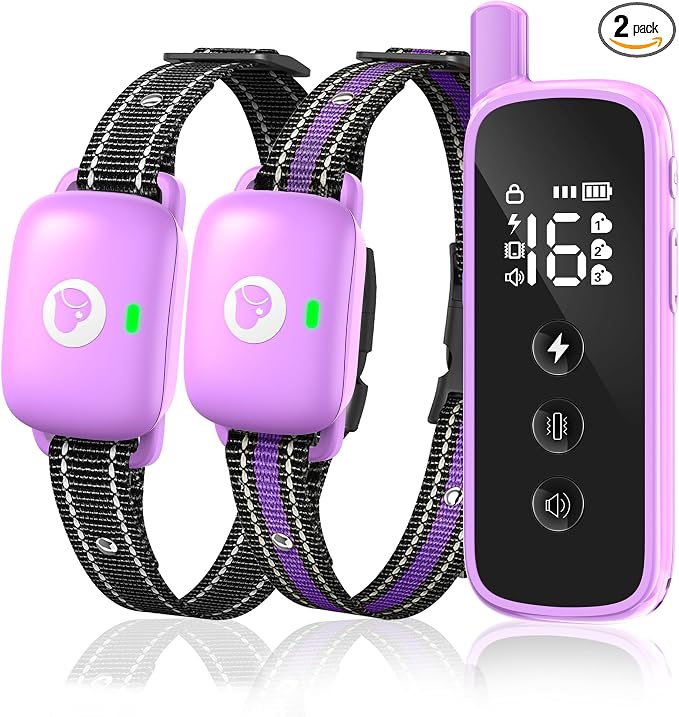 Shock Collar for Dogs 2 Pack,2600FT Dog Training Collar with Remote